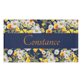 Hübsches Chamomile & Poppies Muster Namenschild