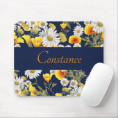 Hübsches Chamomile & Poppies Muster Personalisiert Mousepad (Mit Mouse)