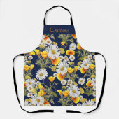 Hübsches Chamomile & Poppies Muster Personalisiert Schürze (Vorderseite)