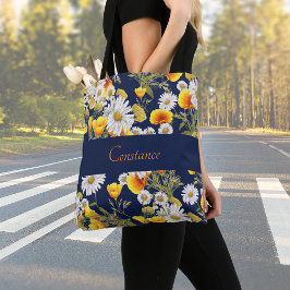 Hübsches Chamomile & Poppies Muster Personalisiert Tasche