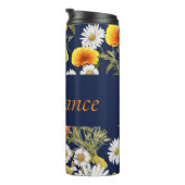 Hübsches Chamomile & Poppies Muster Personalisiert Thermosbecher (Nach rechts gedreht)