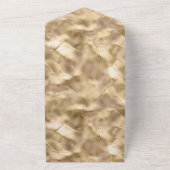 Hübsches Champagner Gold Glam All In One Einladung (Außenbereich)