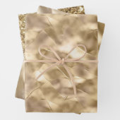 Hübsches Champagner Gold Glam Geschenkpapier Set (Beispiel)