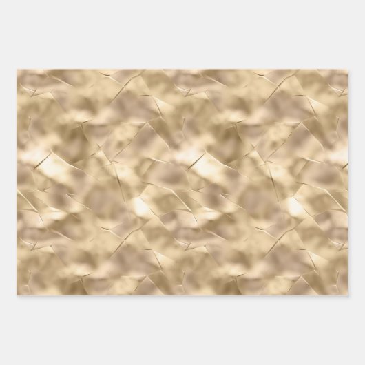 Hübsches Champagner Gold Glam Geschenkpapier Set (Vorderseite)