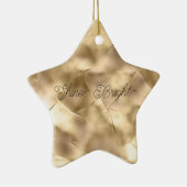 Hübsches Champagner Gold Glam Keramik Ornament (Rechts)