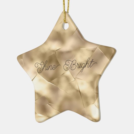 Hübsches Champagner Gold Glam Keramik Ornament (Links)