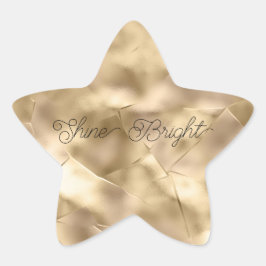 Hübsches Champagner Gold Glam Stern-Aufkleber