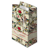 Hübsches Chintzy Viktorianisch Scrapbook Birds Des Kleine Geschenktüte (Vorderseite Schrägansicht)