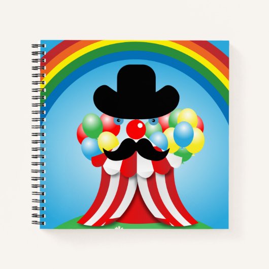 Hübsches Clowngesicht Notizblock (Vorderseite)