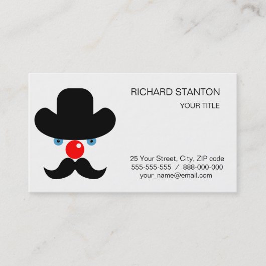 Hübsches Clowngesicht Visitenkarte (Vorderseite)