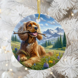 Hübsches Cocker Spaniel Andenken Keramik Ornament