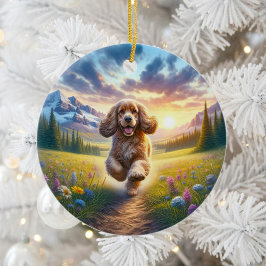 Hübsches Cocker Spaniel Andenken Keramik Ornament