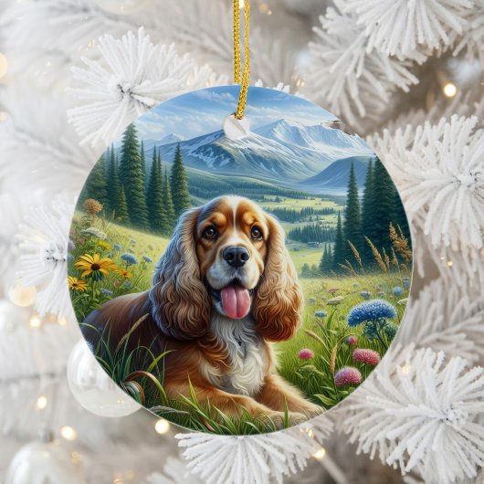 Hübsches Cocker Spaniel Andenken Keramik Ornament