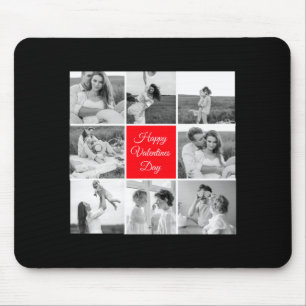 Hübsches Collage-Paar-Foto Frohen Valentinstag T Mousepad