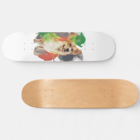 Hübsches Corgi. Skateboard (Horizontal)