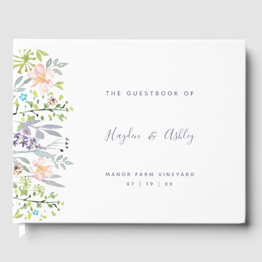 Hübsches Country BlumenGästebuch Gästebuch (Vorderseite)