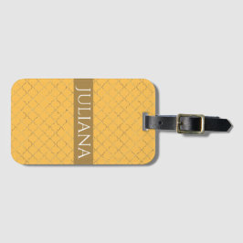 Hübsches Daffodidgold Quatrefolie Personalisiert Gepäckanhänger