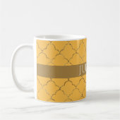 Hübsches Daffodidgold Quatrefolie Personalisiert Kaffeetasse (Links)