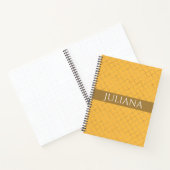 Hübsches Daffodidgold Quatrefolie Personalisiert Notizblock (Innenseite)