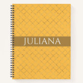 Hübsches Daffodidgold Quatrefolie Personalisiert Notizblock (Vorderseite)