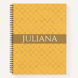 Hübsches Daffodidgold Quatrefolie Personalisiert Notizblock