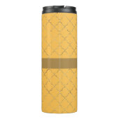 Hübsches Daffodidgold Quatrefolie Personalisiert Thermosbecher (Rückseite)