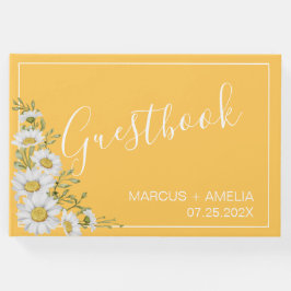 Hübsches Daffodil Yellow & White Daisis Gästebuch