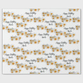 Hübsches Daffodin Personalisiert Geschenkpapier (Flach)