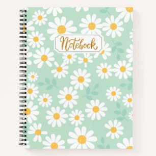 Hübsches Daisy-Muster-Notebook Notizblock
