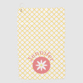 Hübsches Daisy Personalisiertes Golfhandtuch (Vorderseite)