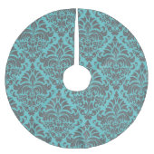 Hübsches Damask-Muster Polyester Weihnachtsbaumdecke (Vorderseite)