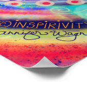 Hübsches Dankbares Herzpreisangebot Poster (Ecke)