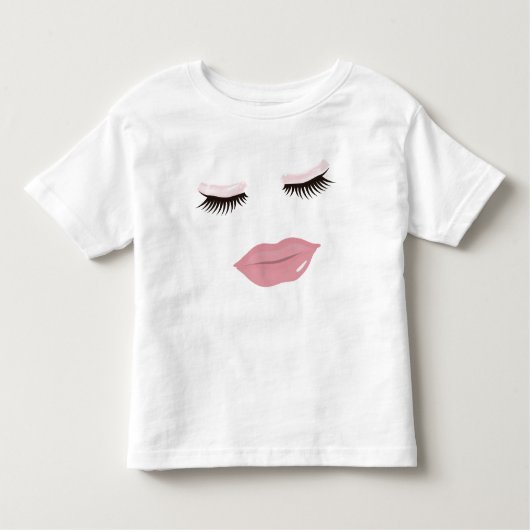 Hübsches das Kleinkind-Rüsche-Kleid der rosa Lippe Kleinkind T-shirt (Vorderseite)
