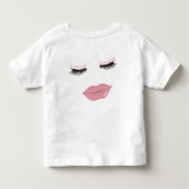 Hübsches das Kleinkind-Rüsche-Kleid der rosa Lippe Kleinkind T-shirt (Rückseite)