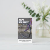 Hübsches defektes Fahrrad für Fahrradreparaturläde Visitenkarte (Stehend Vorderseite)