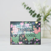 Hübsches Denken Sie an Ihre Postkarte (Stehend Vorderseite)