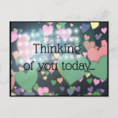 Hübsches Denken Sie an Ihre Postkarte (Vorderseite)