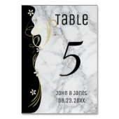 Hübsches Design aus grauem Marmor - Tischnummer (Vorderseite)