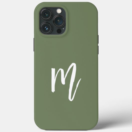Hübsches Design für Minimalismus Initialrauchgrün Case-Mate iPhone Hülle (Rückseite)