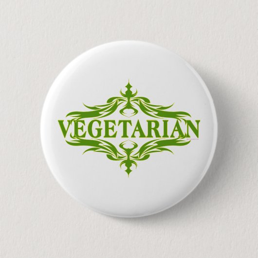 Hübsches Design für Vegetarier Button (Vorderseite)