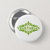 Hübsches Design für Vegetarier Button (Vorne & Hinten)