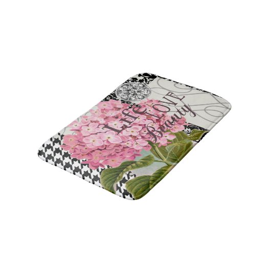 Hübsches Design im Muster Damask Badematte (Schrägansicht)