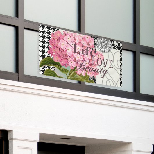 Hübsches Design im Muster Damask Banner (Äußeres Gebäude)