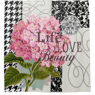 Hübsches Design im Muster Damask Duschvorhang