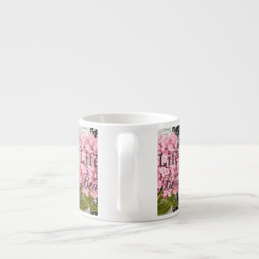 Hübsches Design im Muster Damask Espressotasse (Rückseite)