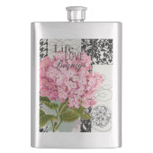 Hübsches Design im Muster Damask Flachmann (Vorderseite)