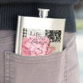 Hübsches Design im Muster Damask Flachmann (Beispiel)