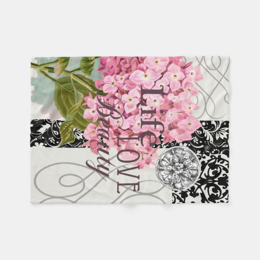 Hübsches Design im Muster Damask Fleecedecke (Vorderseite (Horizontal))