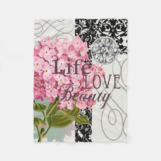 Hübsches Design im Muster Damask Fleecedecke (Vorderseite)