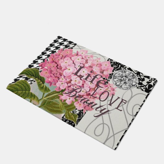 Hübsches Design im Muster Damask Fußmatte (Schrägansicht)